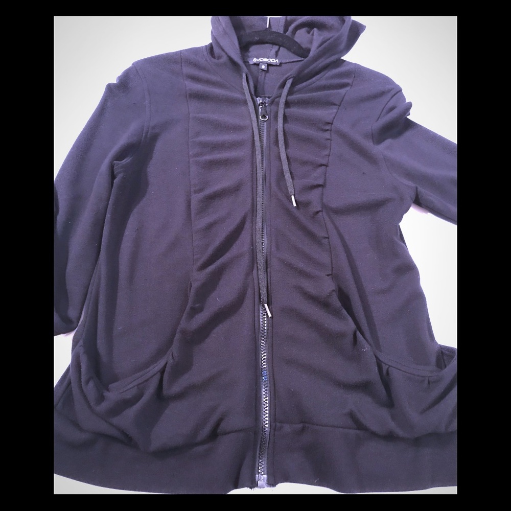 Svoboda zip up jacket hoodie 0X black fitted